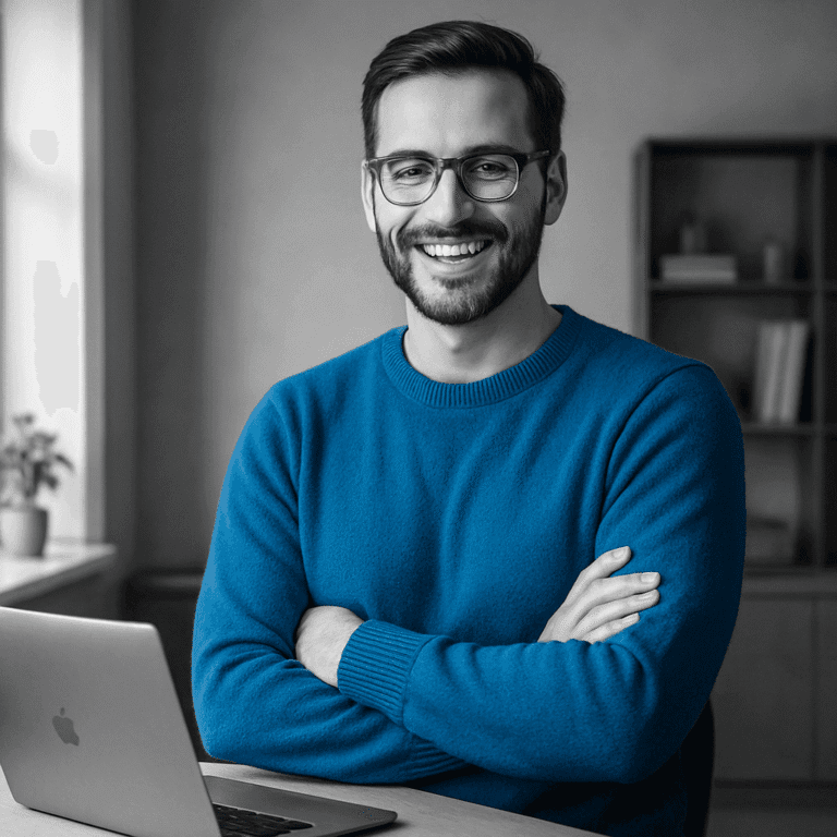 20251122 1248 confident laptop user simple compose 01kanbygqvfrksb21wy92bqv0n