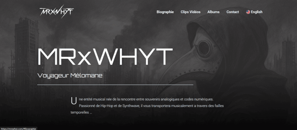 MRxWHYT — L'expérience immersive One-Page site one page mrxwhyt par digi-pei